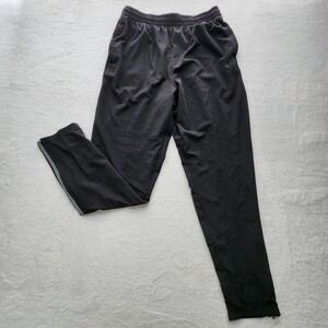 ACX Active Running Pants Mens Medium Black Reflective Ankle Zip Athletic Joggers